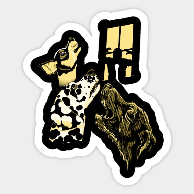 Three Dogs Window Sticker by ohmybatman